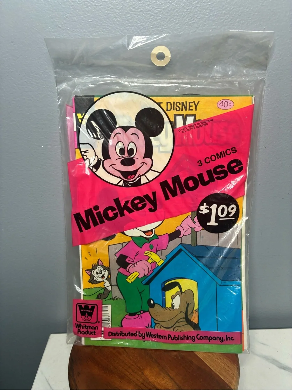 Sealed Walt Disney Mickey Mouse Whitman 3 Comic Book Pack NOS